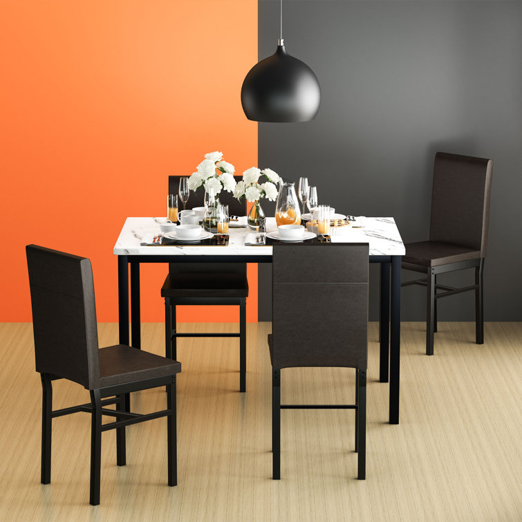 Orange dining room online set